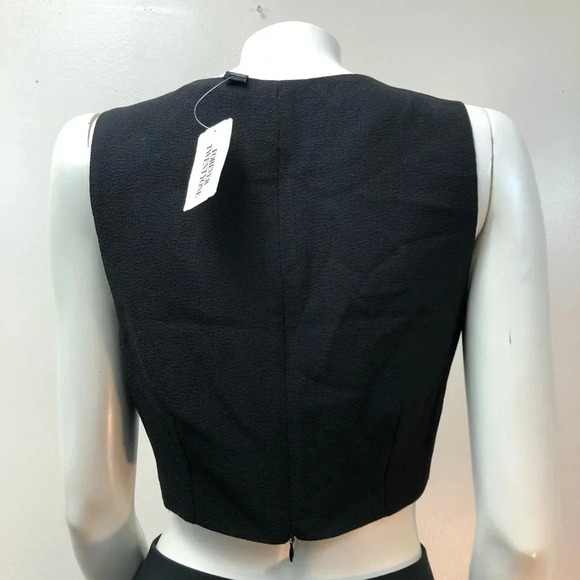 Forever 21 black v-neck crop top m - Picture 2 of 6